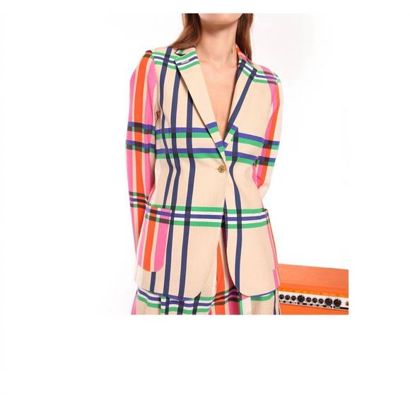 Vilagallo Harlow Plaid Blazer